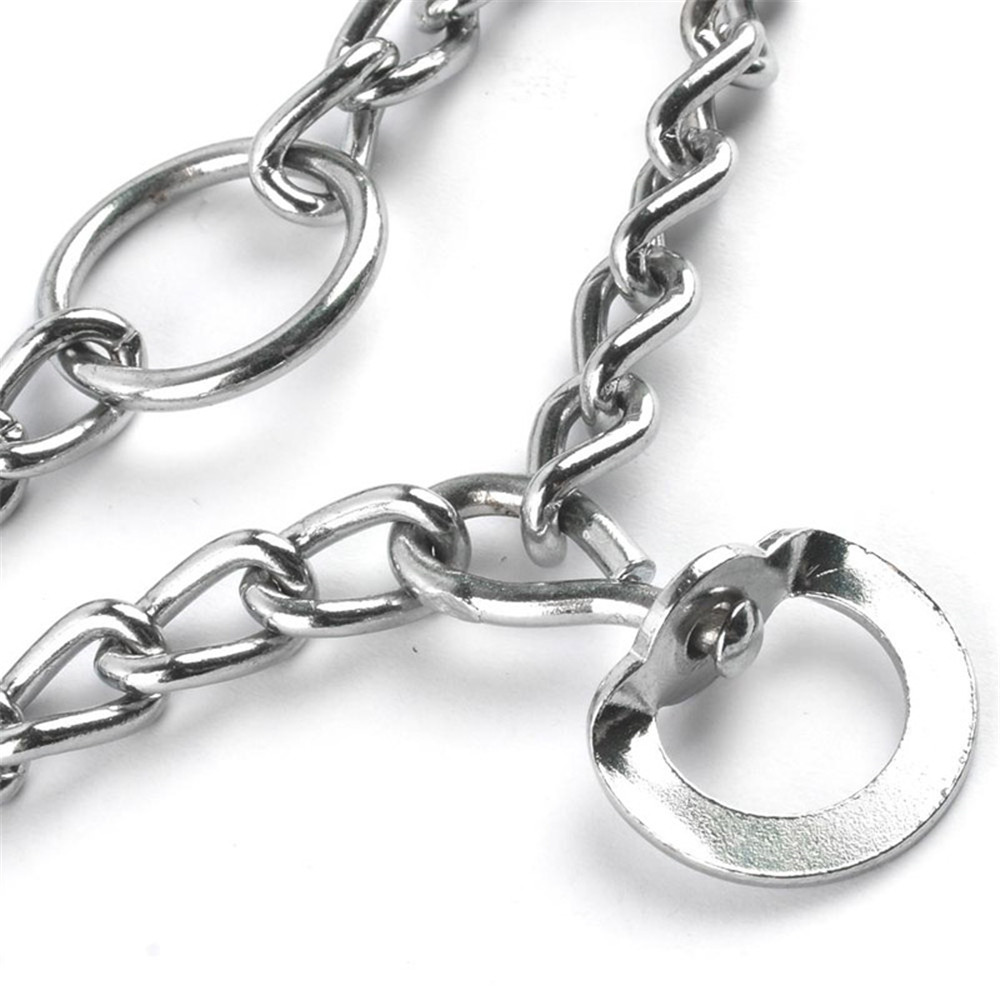 45/50/55/60cm Adjustable Dog Training Collar Chain Pet Supply Metal Steel Prong