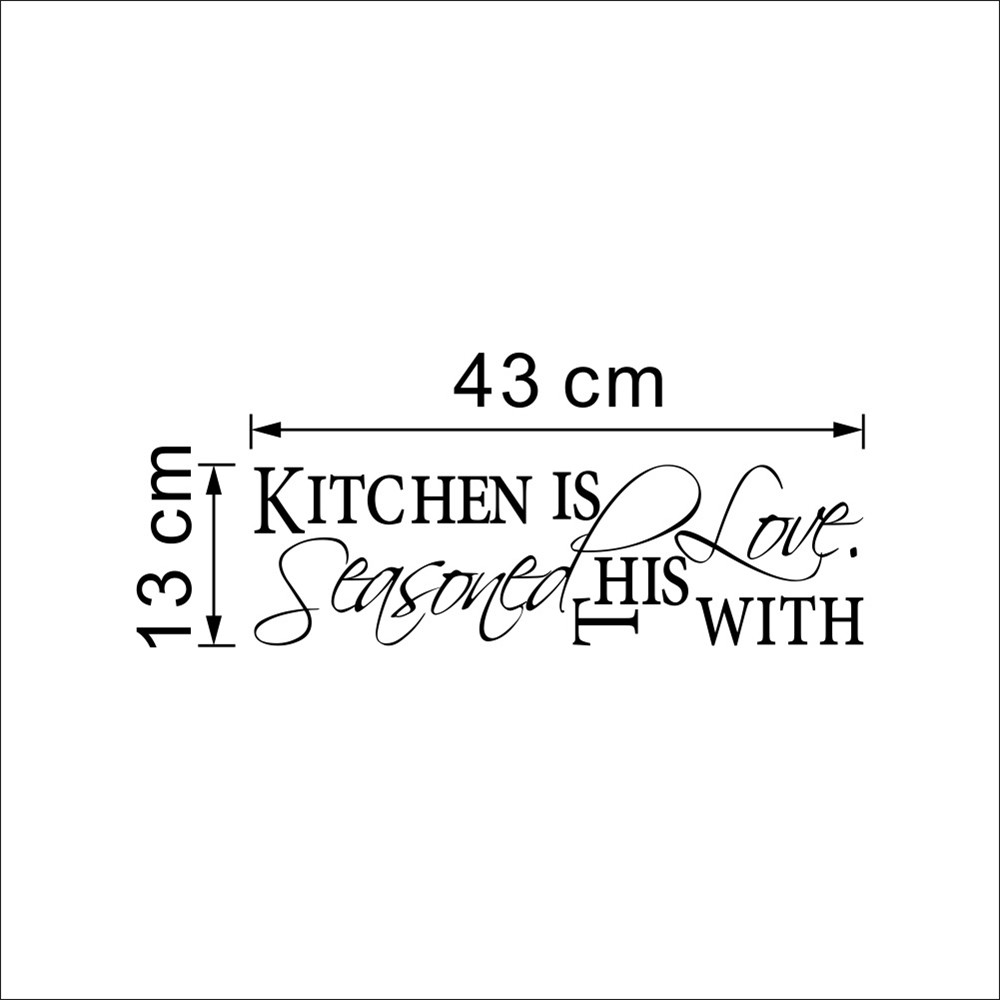 Kitchen Qutoe Wall Sticker Waterproof Removable Decals