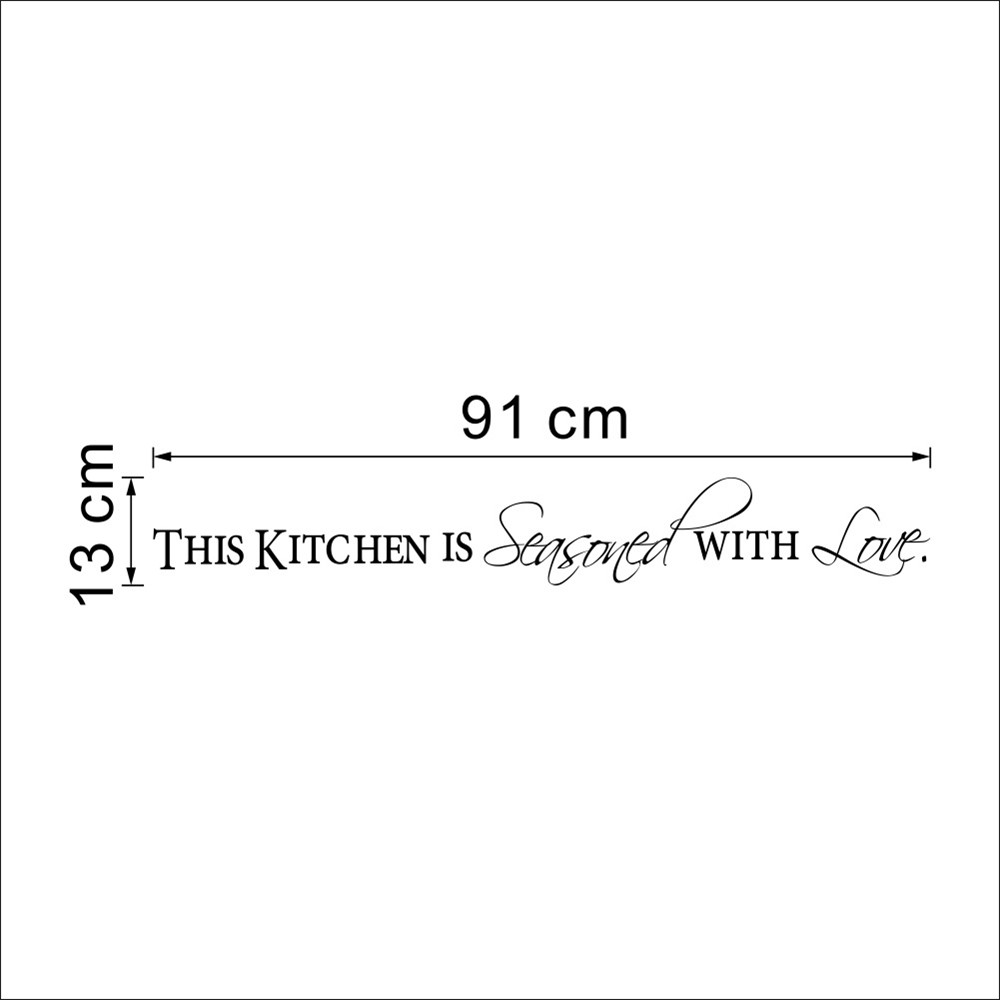 Kitchen Qutoe Wall Sticker Waterproof Removable Decals