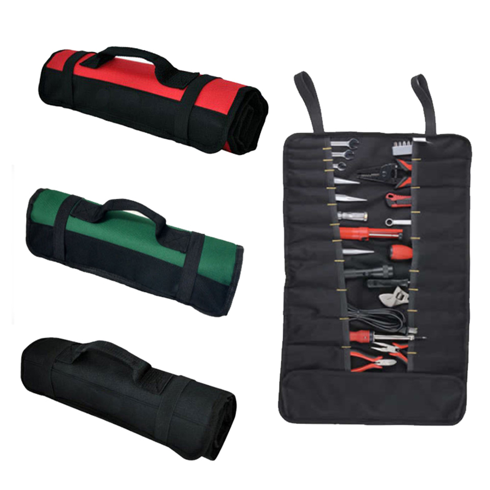 Utility Bag Practical Carrying Handles Oxford Canvas Chisel Roll Rolling Repairing Tool Storage Bag