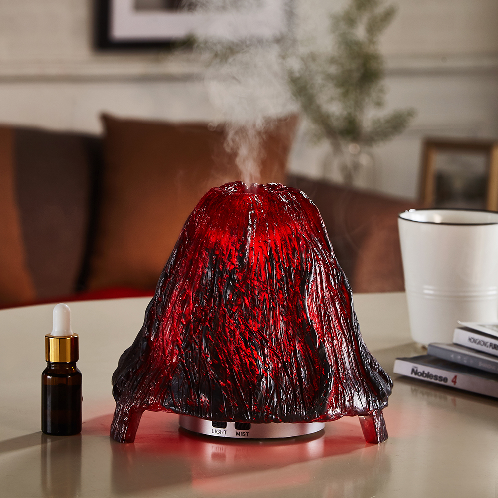 Zuoqi Volcanic Aroma Humidifier LED Colorful Aroma Essential Oil Humidifier