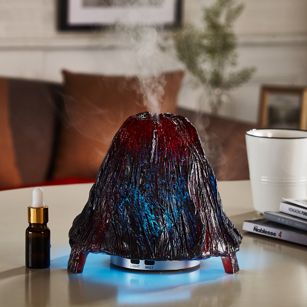 Zuoqi Volcanic Aroma Humidifier LED Colorful Aroma Essential Oil Humidifier