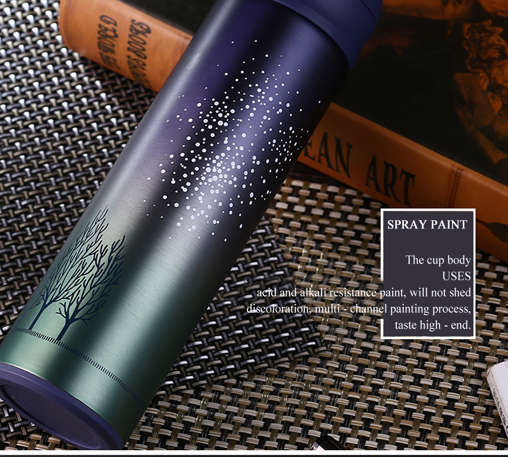 Starry Sky Pattern Double Stainless Steel Vacuum Cup 500ML