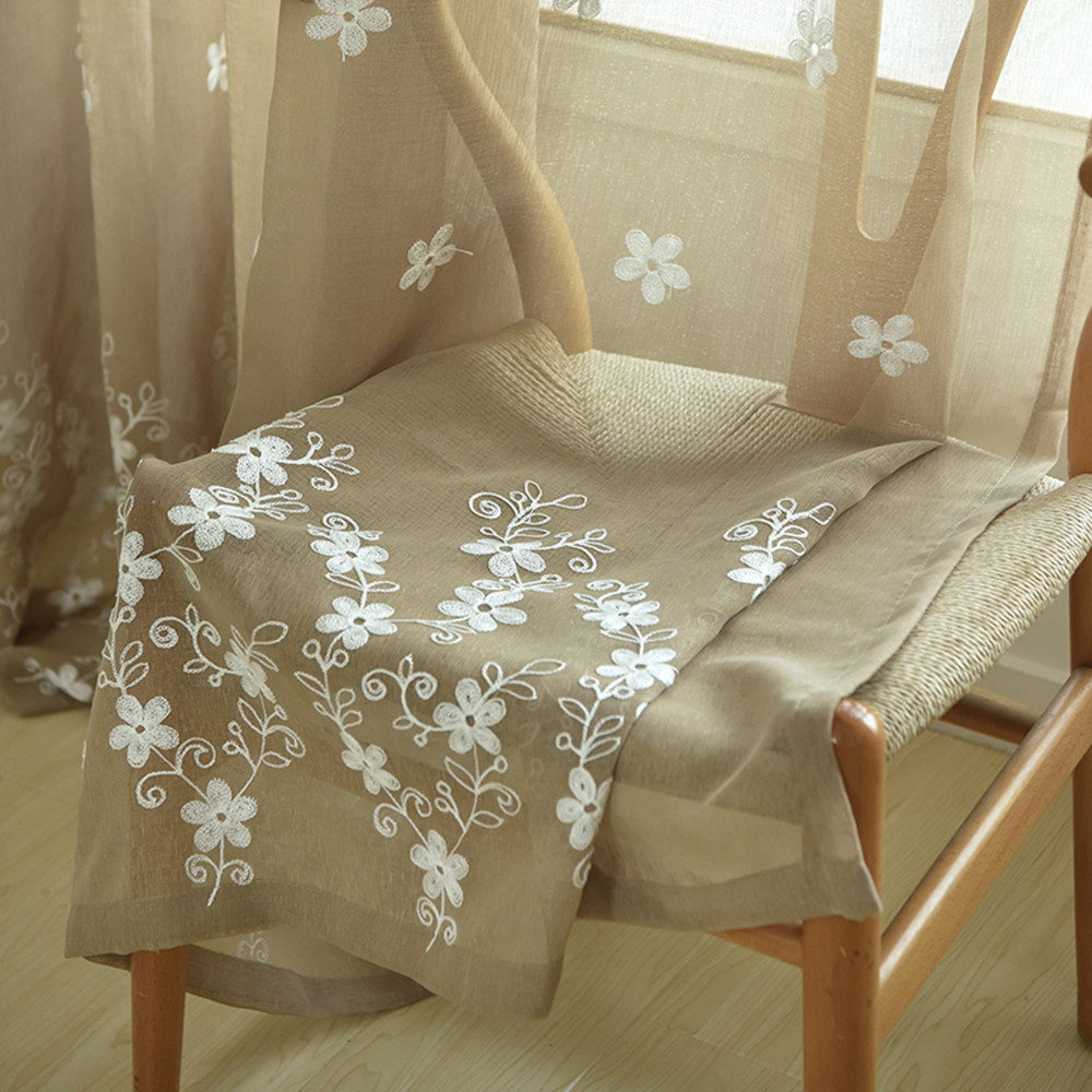 Embroidery Small Floral Screens Curtains