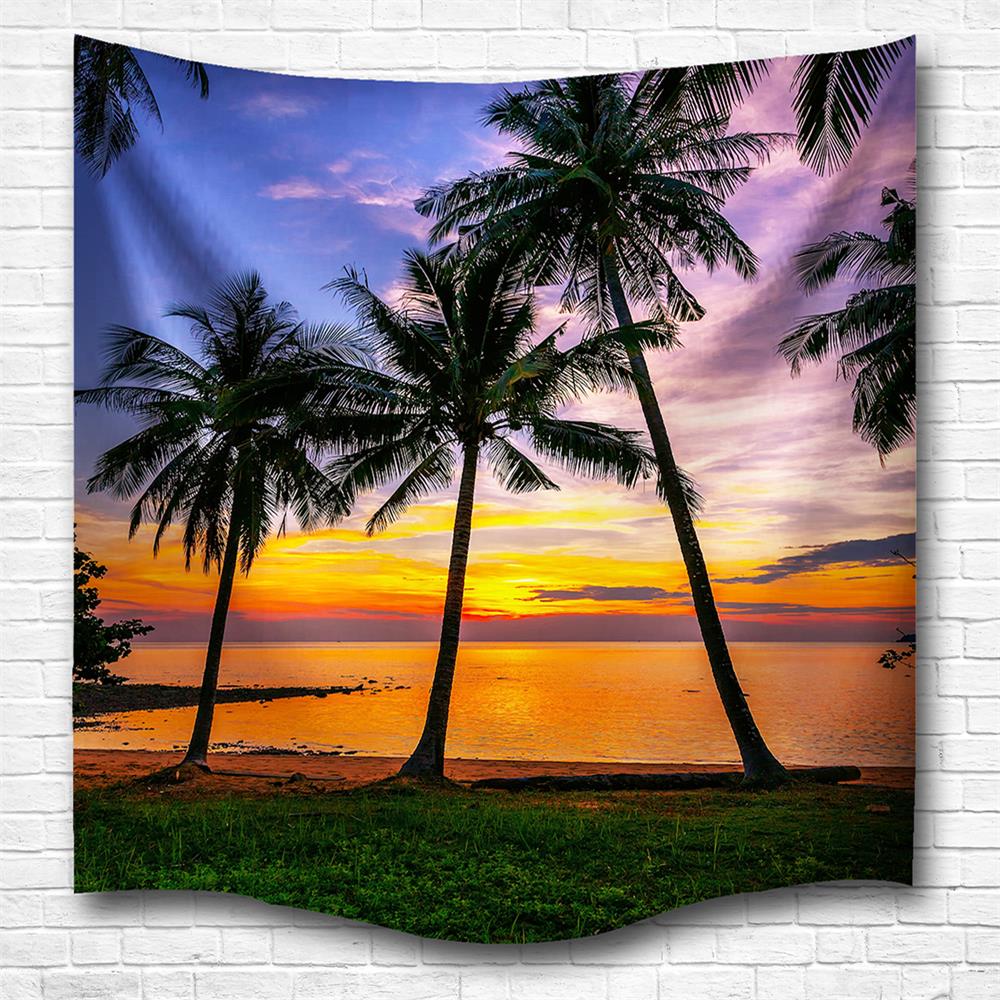 Sunset 3D Digital Printing Home Wall Hanging Nature Art Fabric Tapestry for Bedroom Living Room Decorations