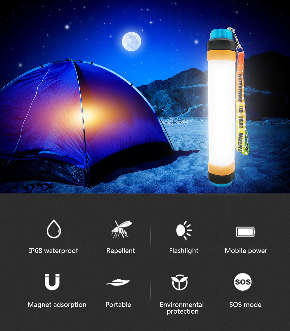 BRELONG LED Camping Mosquito Tent Lights Outdoor Travel Emergency Mobile Power