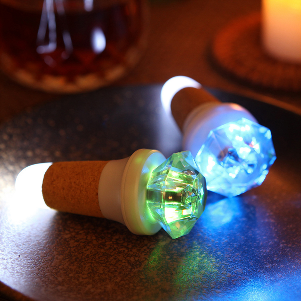 BRELONG LED Bottle Light USB Charging Glowing Wine Bottle Stopper 2PCS