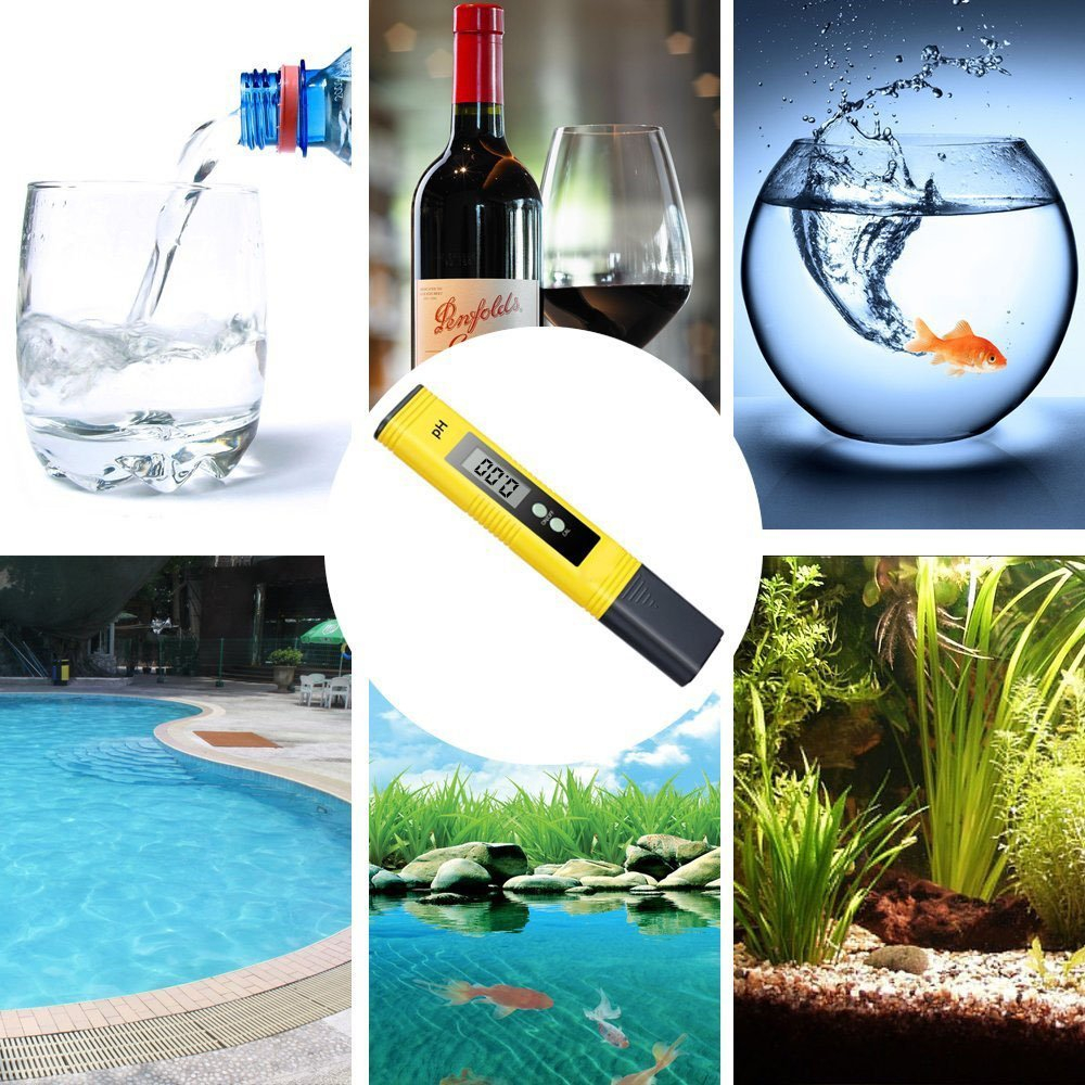 Digital PH Meter Tester Best for Water Aquarium Pool Hot Tub Hydroponics Wine