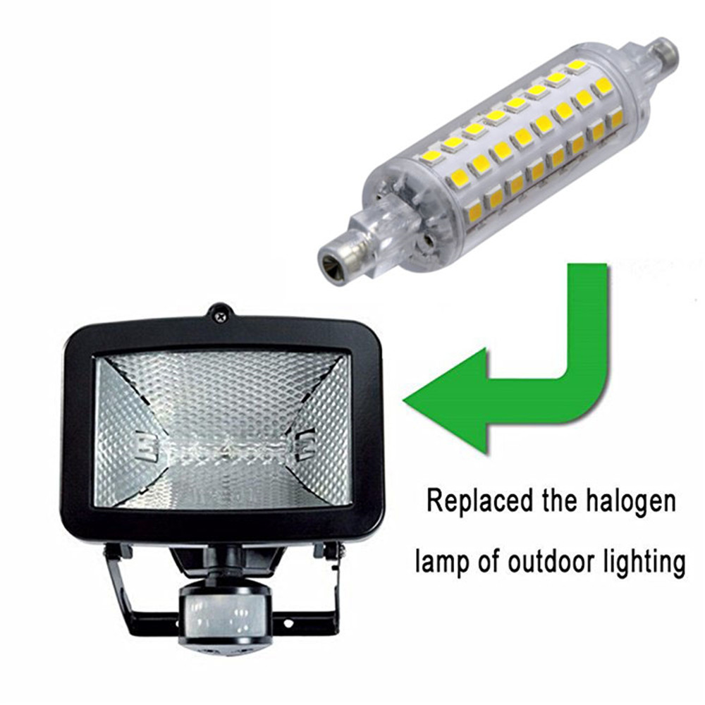 1PCS YWXLight R7S 78mm 2835SMD 64-LED LED Horizontal Plug Lamp AC 110-130V