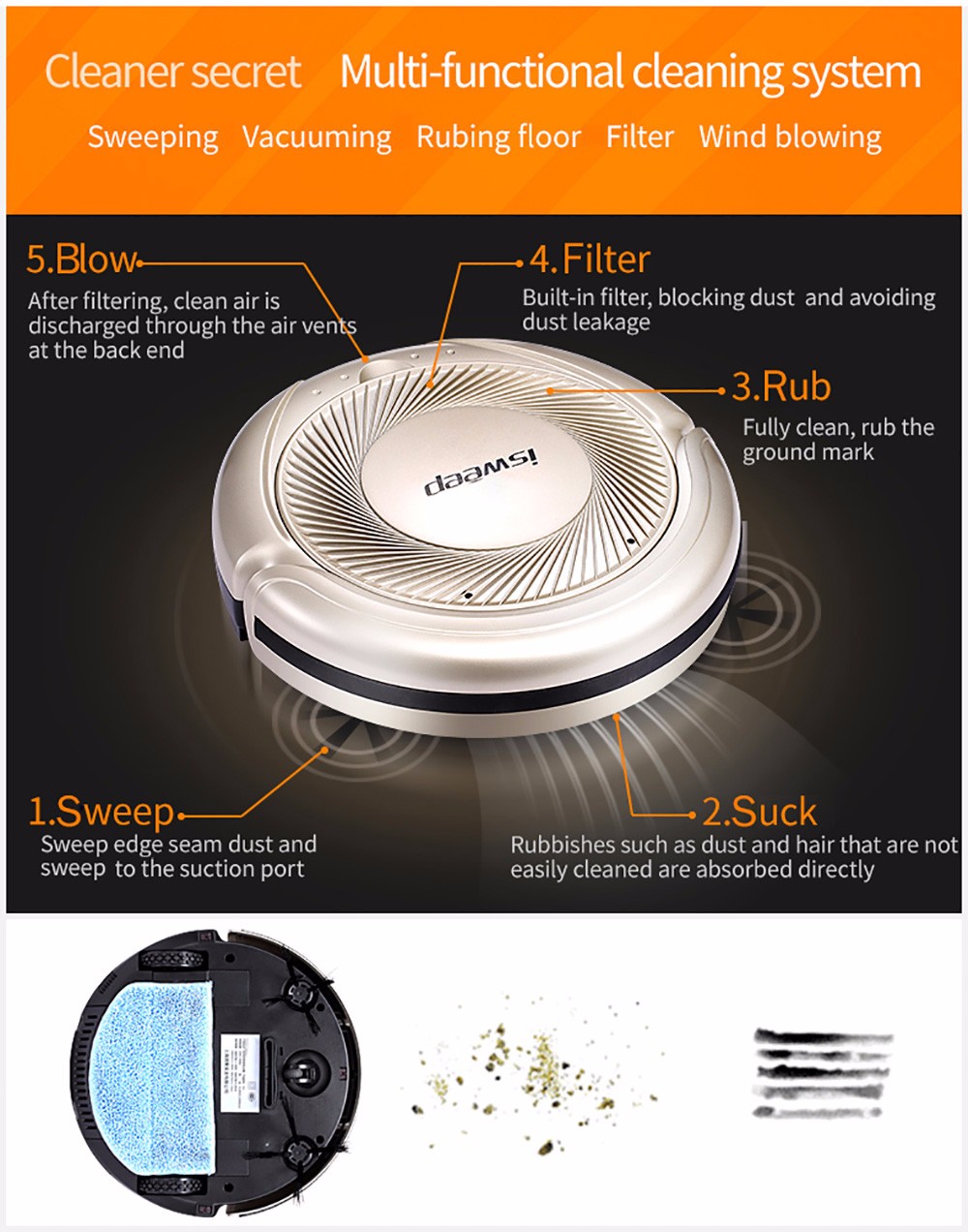 S51 Automatic Intelligent Robot Vacuum Cleaner Household Sweeping Machine