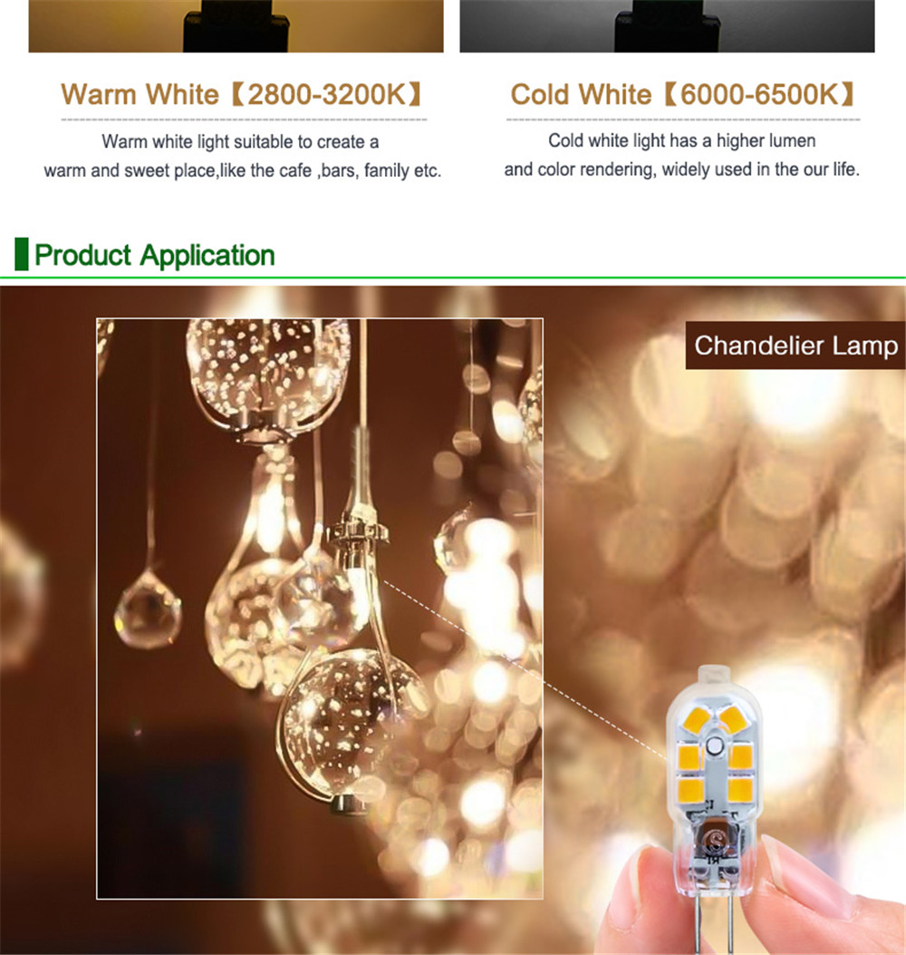 5PCS YWXLight G4 LED Lampe Lampada 360 Degree Transparent Shell AC 220 - 240V