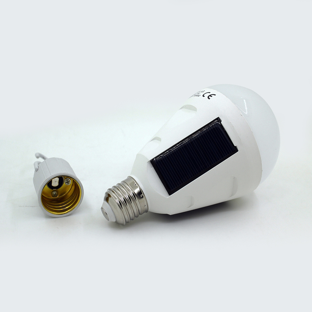 CHNTOYO 12 W Portable Solar Powered Emergency LED Bulb - WHITE