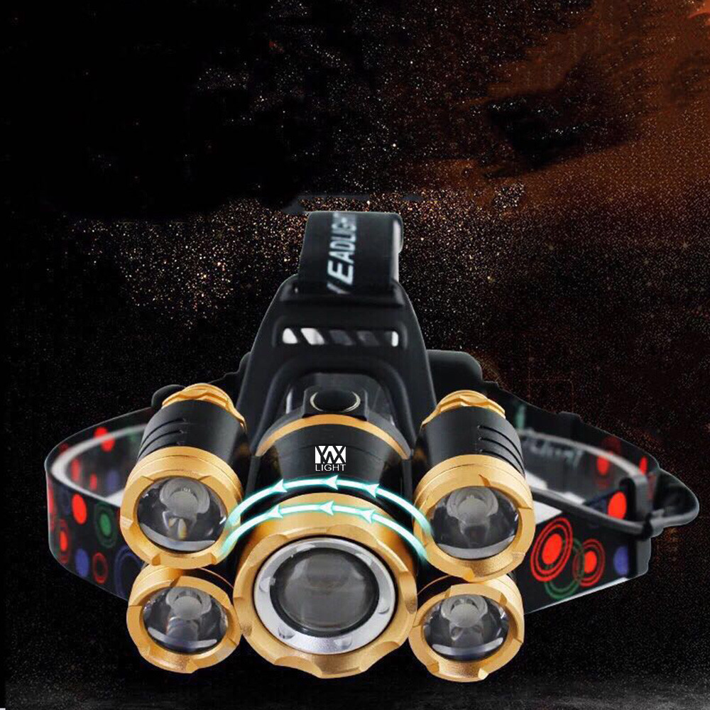 YWXLight 40W Super Bright Rechargeable Zoomable Waterproof Head Torch for Outdoor Hiking