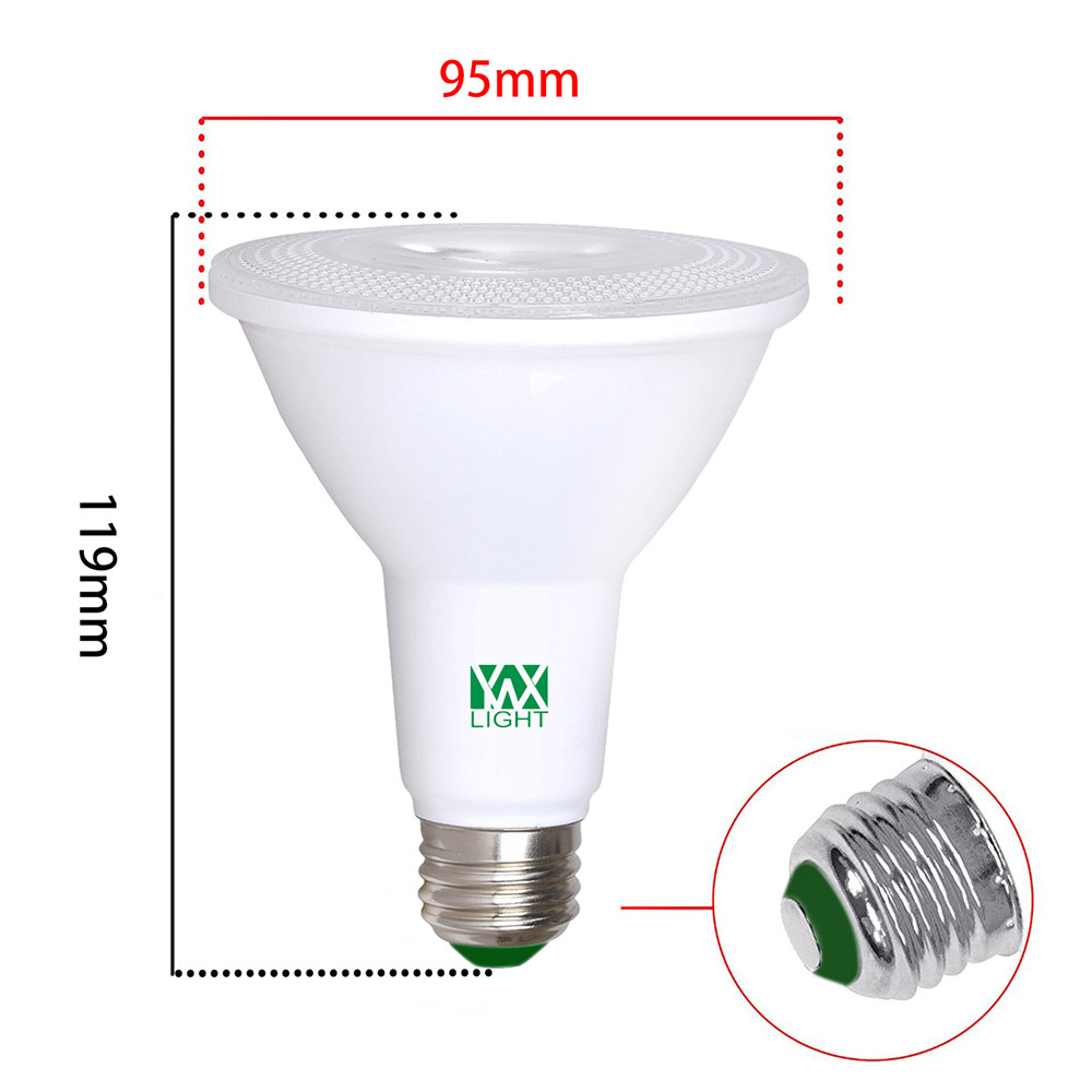1PCS YWXLight E27 15W Par 30 Spotlight Lamp Ceiling Light Bulb Dimming AC 85 - 265V