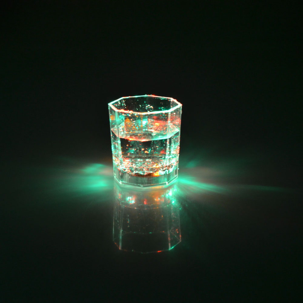 Creative LED Light Glass Water Sensor 7 Color Bright Luminous Cup