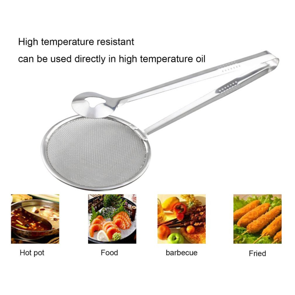 Food Clip Kitchen Filter Mesh Spoon Fried Oil Strainer Clips Kitchen Tool