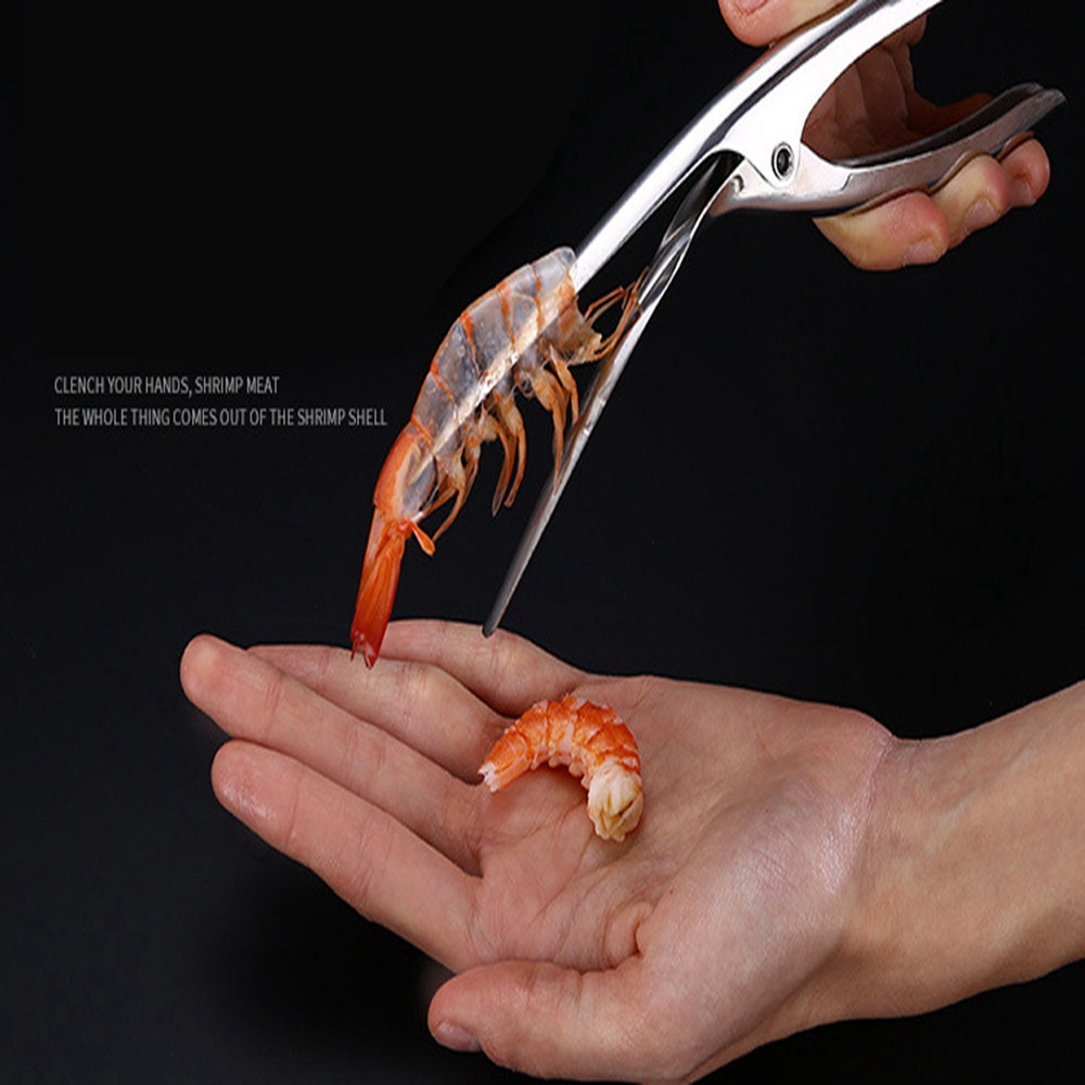 Shrimp Peeler Prawn Devein Peel Device Creative Kitchen Tool Stainless Steel