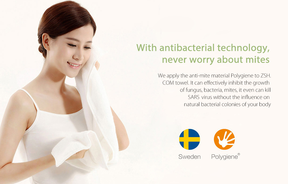 Xiaomi ZSH.COM Antibacterial Long-staple Cotton Towel Youth Series