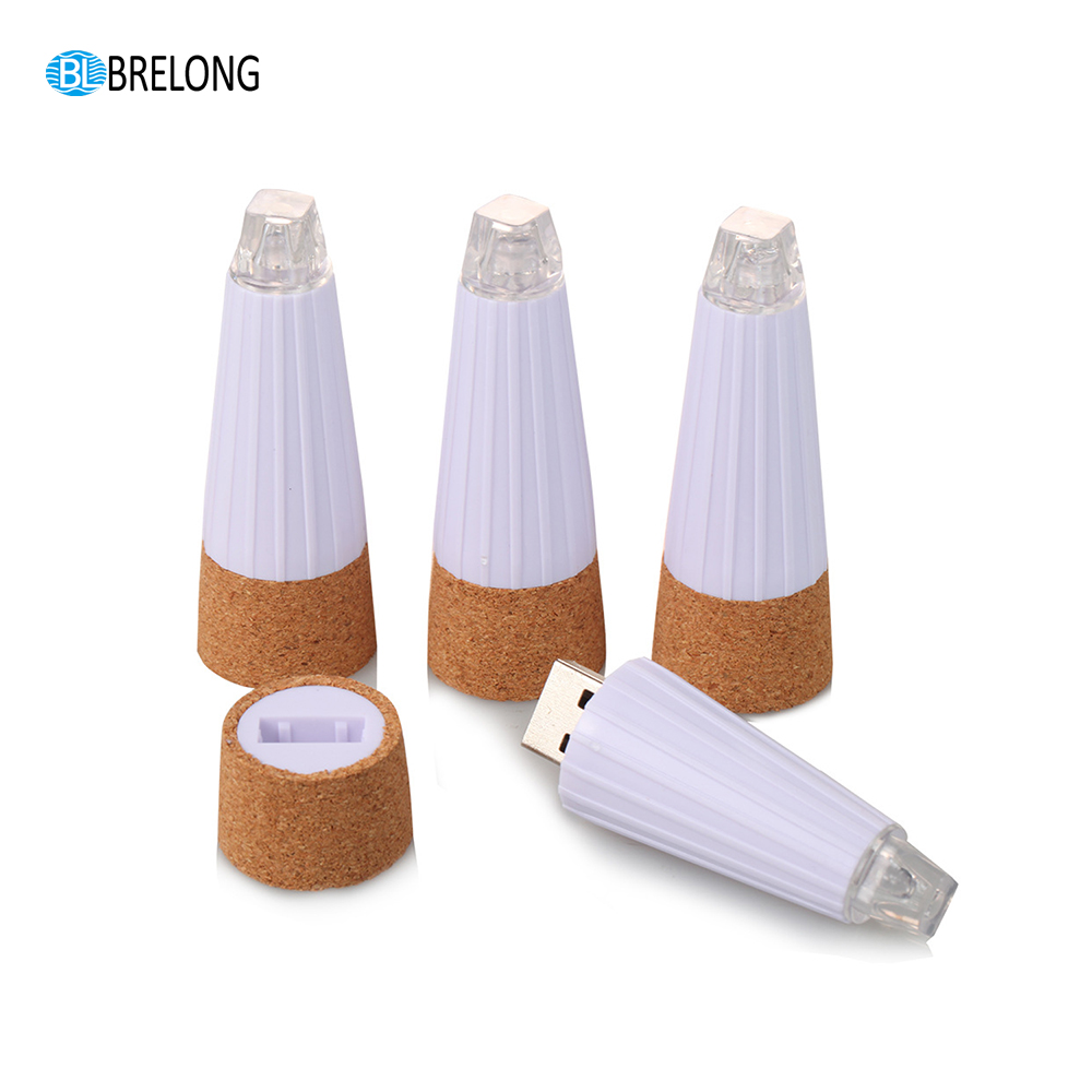 BRELONG LED Stopper Light USB Charging Light Bottle Light 4PCS