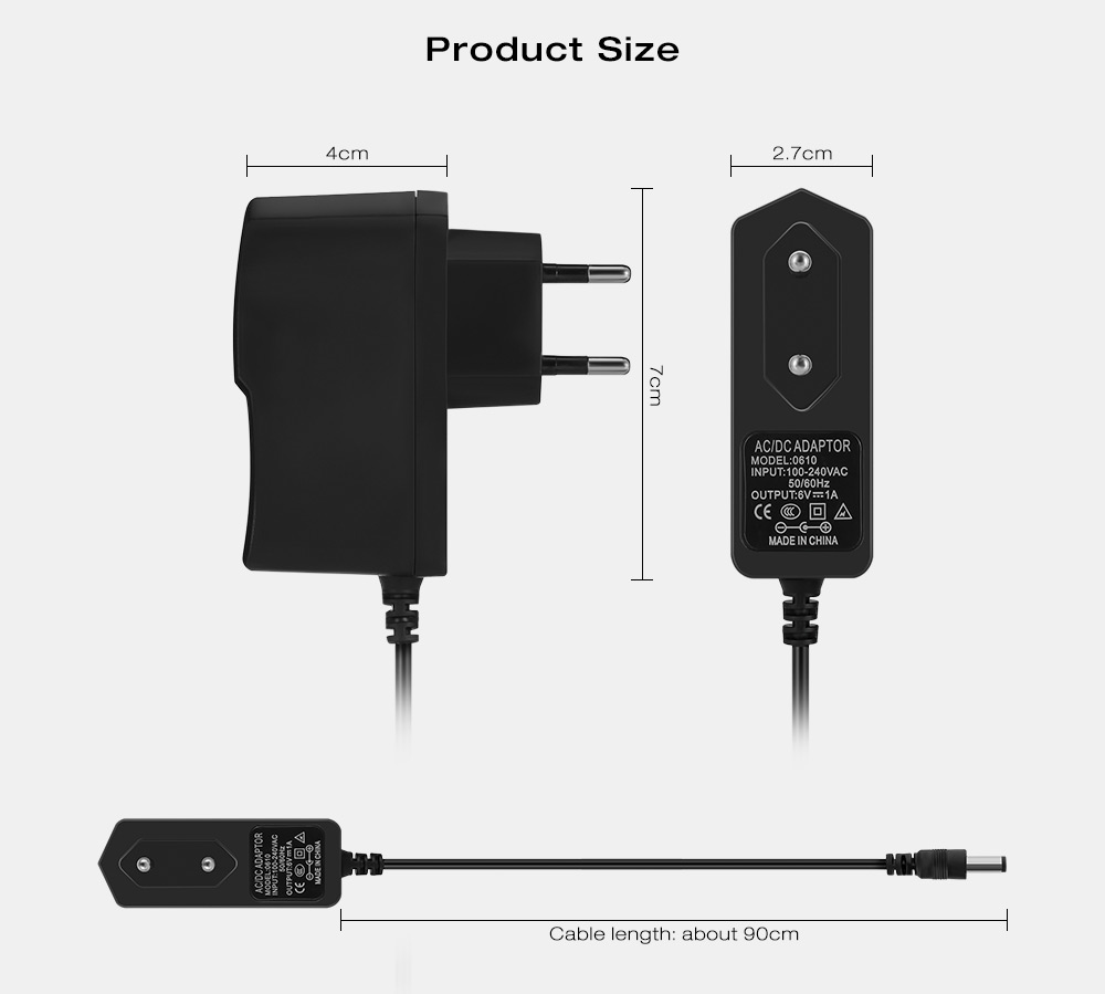 0601 6V AC / DC Power Adapter for P03 Electric Peeler