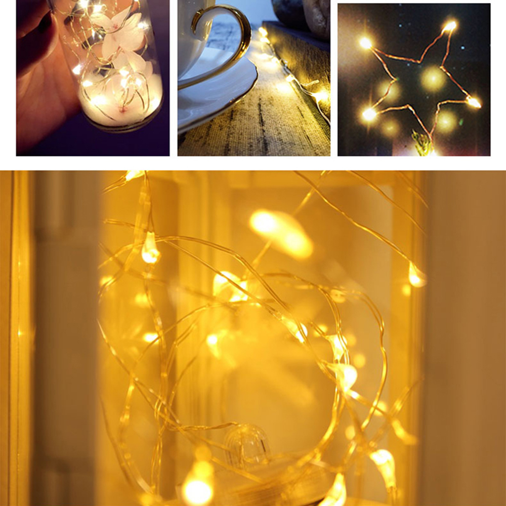 BRELONG 10LED Copper Wire String Lights for Christmas Indoor Decorations 1pc