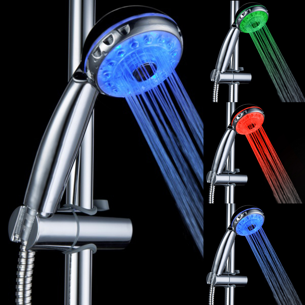 BRELONG LED Shower Head Can Adjust The Water Temperature Multi-functional Three-color Nozzle