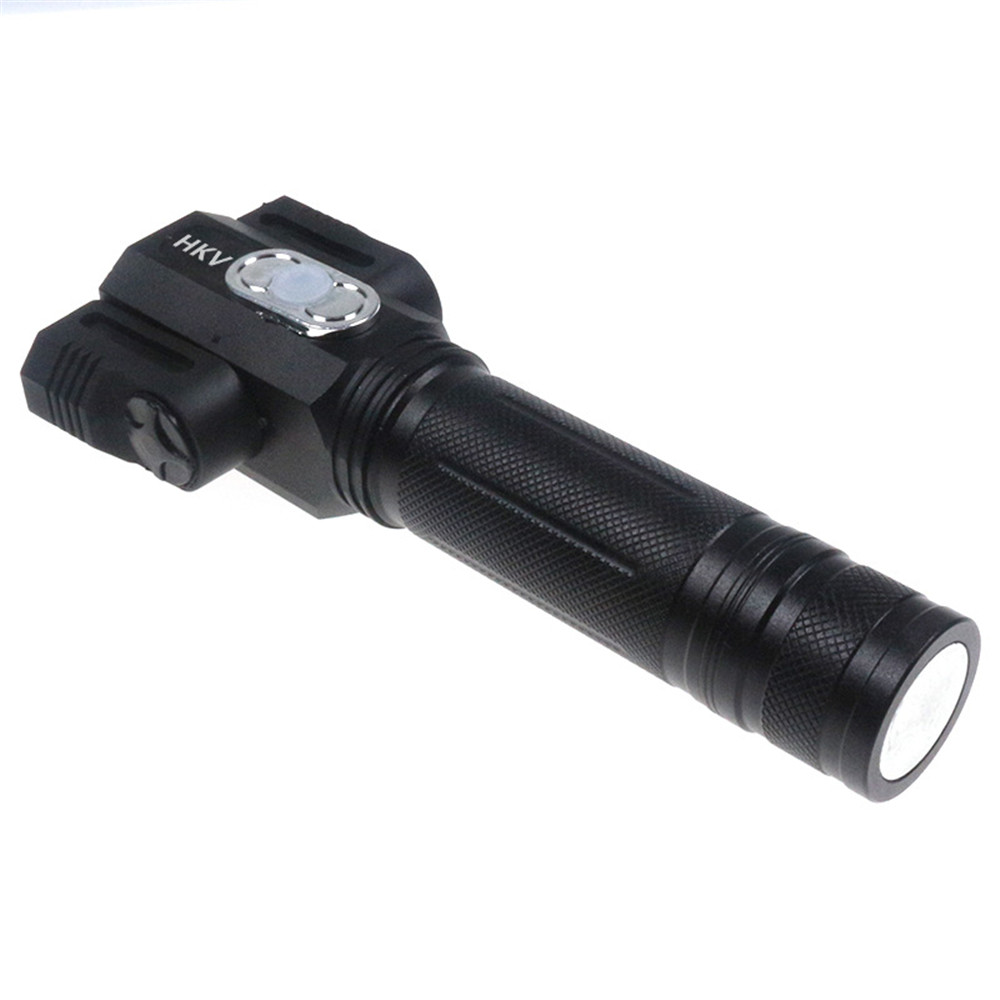 HKV LED Flashlight 180 Degree Adjustable Torch 3LEDS Cree Rotating Camping Hunting Light