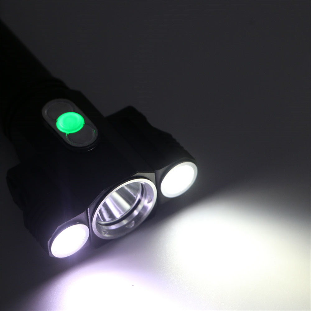 HKV LED Flashlight 180 Degree Adjustable Torch 3LEDS Cree Rotating Camping Hunting Light