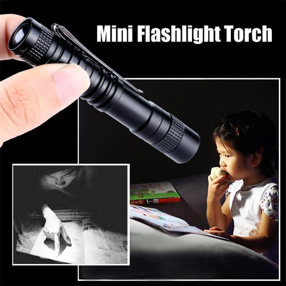 Xpe-R3 LED 1000 Lumens Lamp Clip Mini Penlight Flashlight