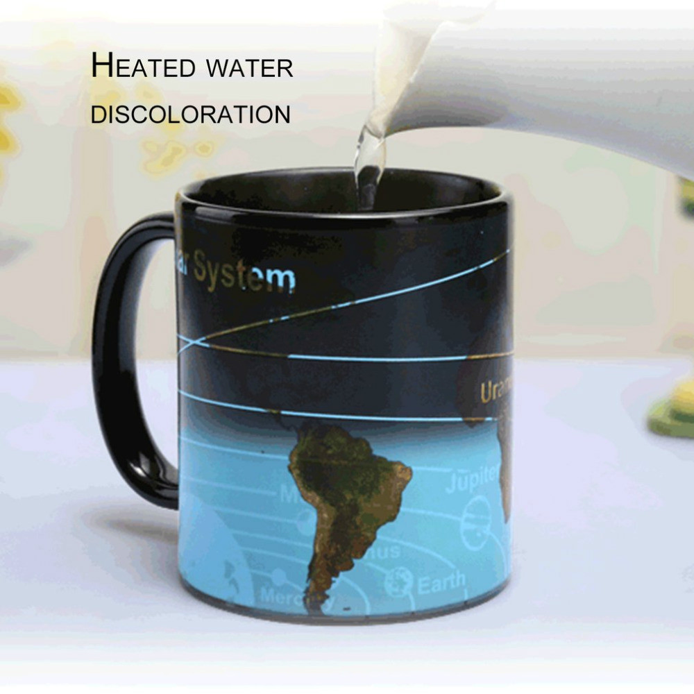 Solar System Earth Creative Earth Discoloration Cup World Map Mug