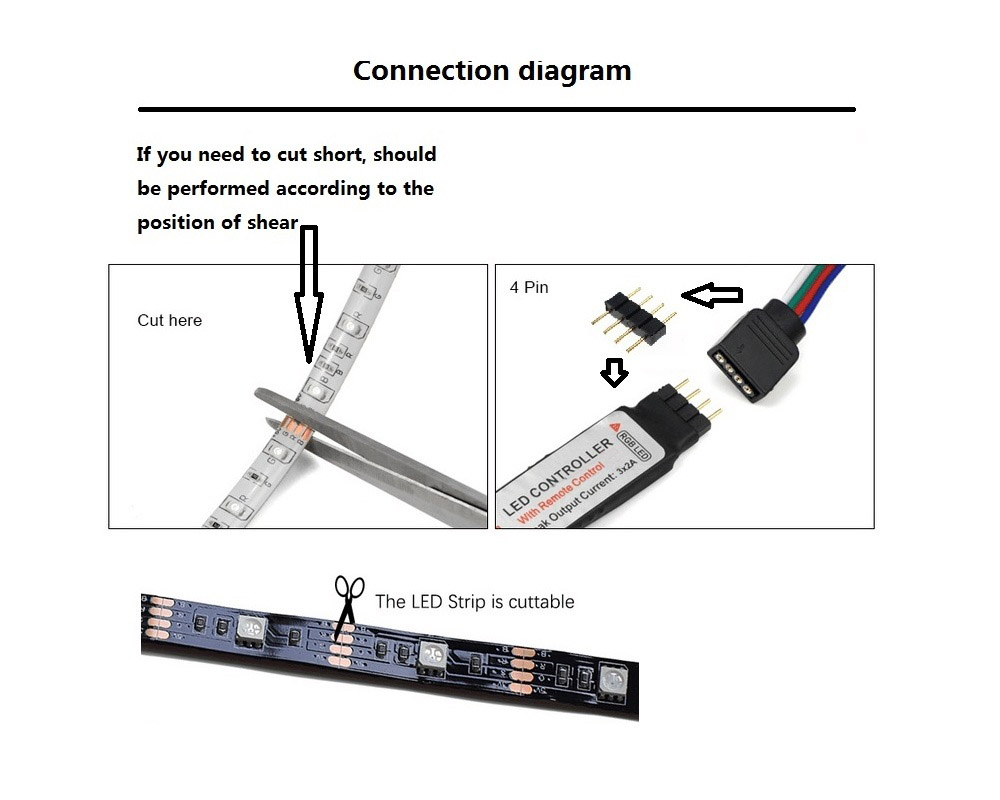 1SET DC 5V Mini IR 24 KEY RGB Remote Controller for RGB LED Light Strip USB