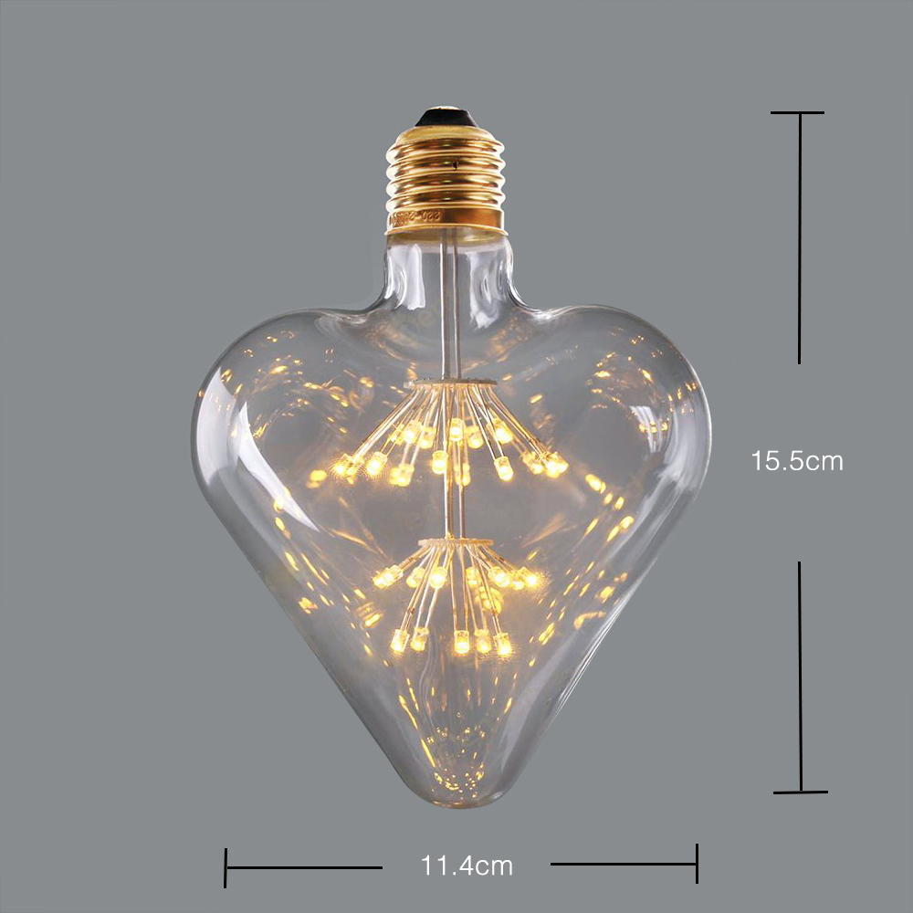 BRELONG Heart E27 3W 30LED Retro Edison Light Bulbs Gypsophila Bulb 220 -240V