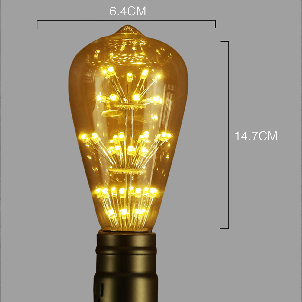 BRELONG ST64 E27 3W 47LED Retro Edison Light Bulb 220 -240V