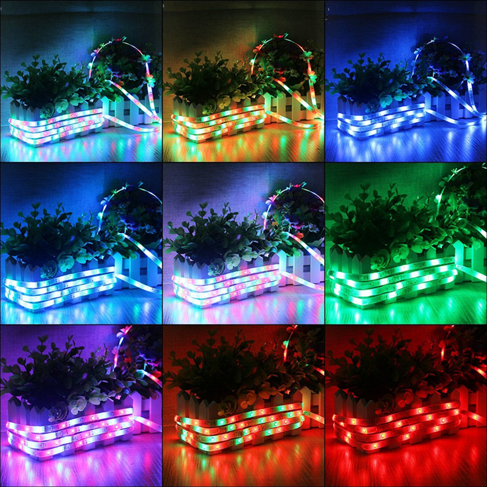 KWB RGB LED Strip Light 300leds RGB 60leds/m with 24key Ir Remote Controller