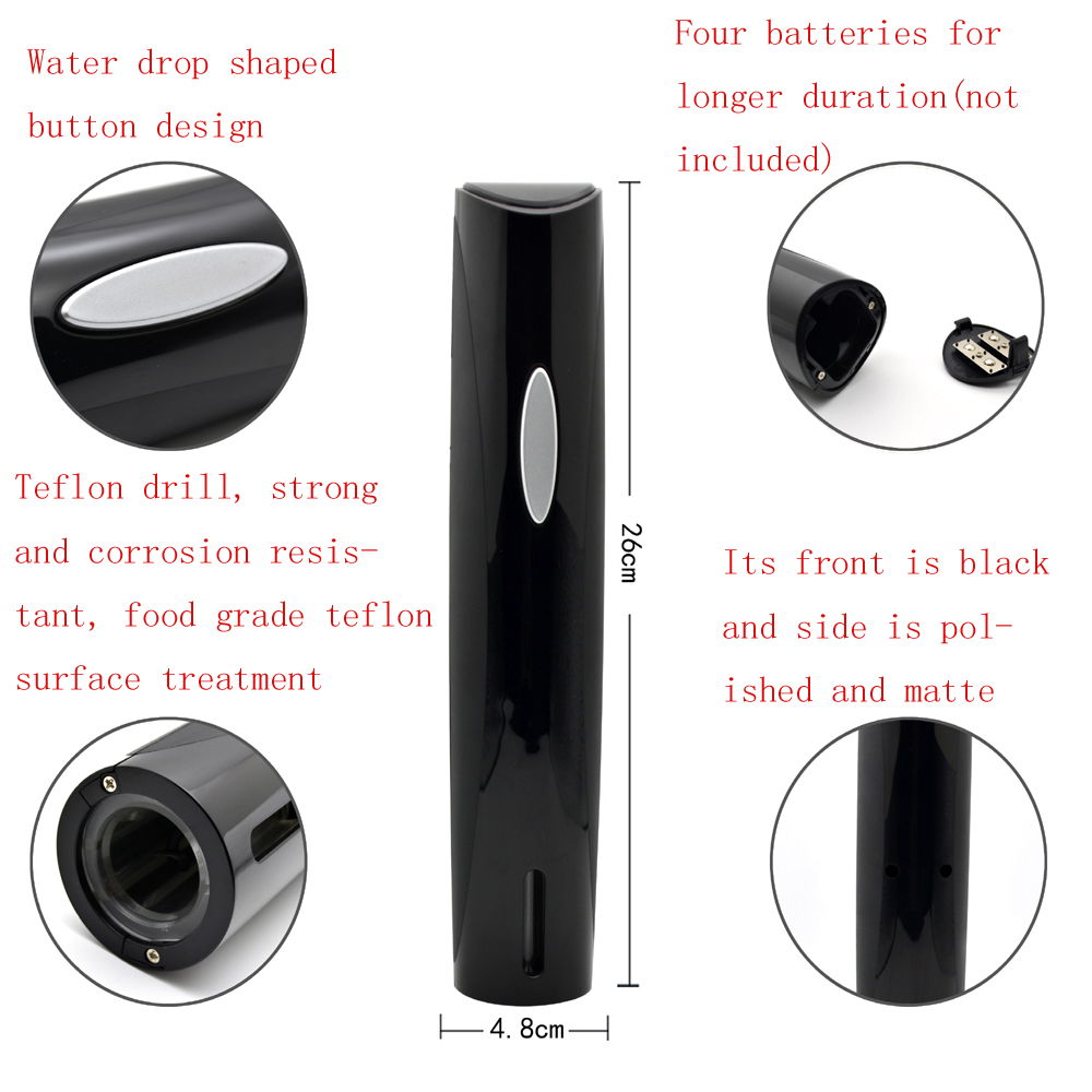 Dry Cell Electric Wine Bottle Opener Set
