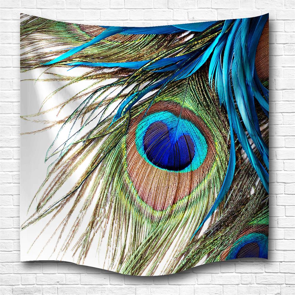 Peacock Feather 3D Printing Home Wall Hanging Tapestry for Decoration