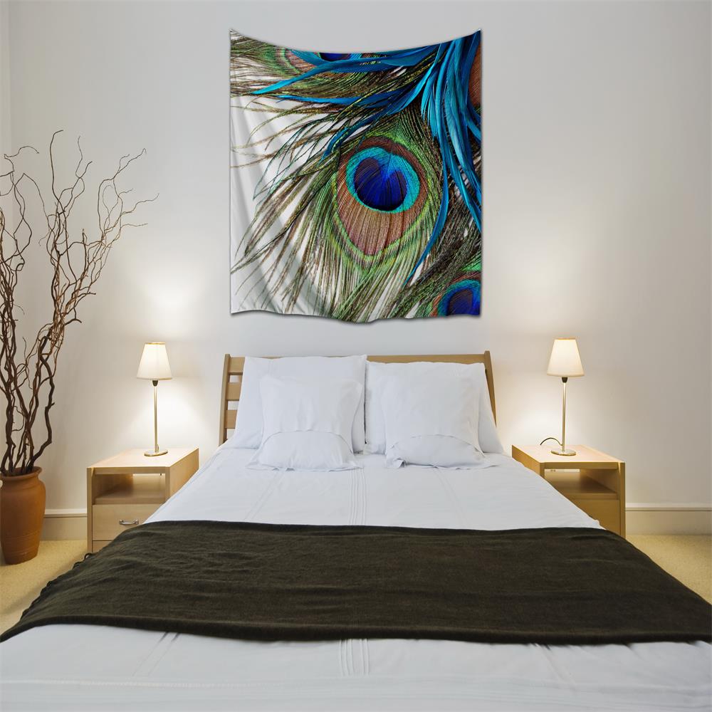 Peacock Feather 3D Printing Home Wall Hanging Tapestry for Decoration