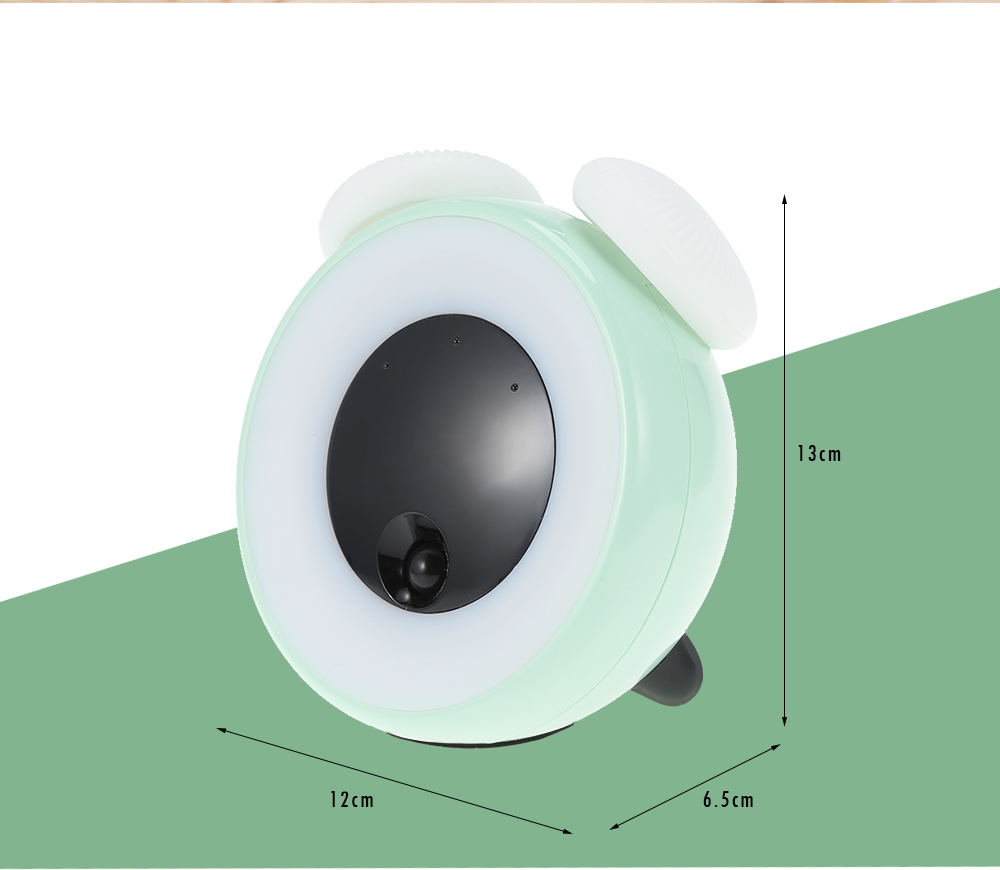 Utorch Intelligent Sensor Mushroom Shaped LED Night Light Bedside Lamp with Digital Alarm Clock