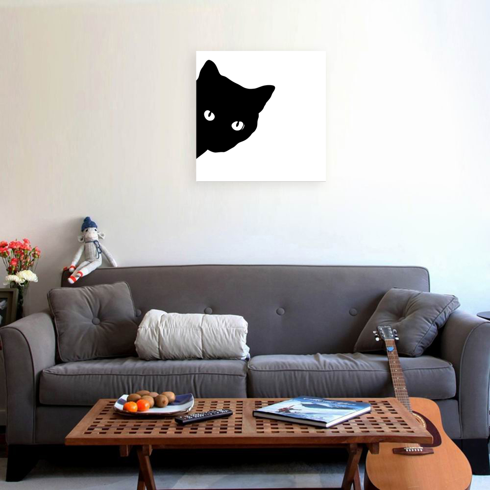 W031 Black Cat Unframed Art Wall Canvas Prints for Home Decoration