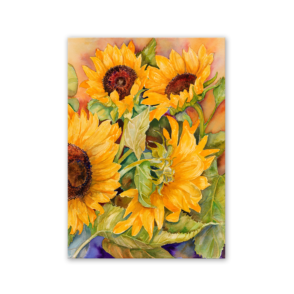 W139 Sunflowers Unframed Art Wall Canvas Prints for Home Decorations 2 PCS