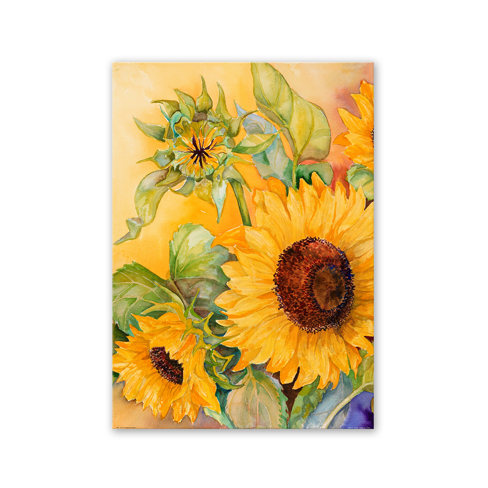 W139 Sunflowers Unframed Art Wall Canvas Prints for Home Decorations 2 PCS