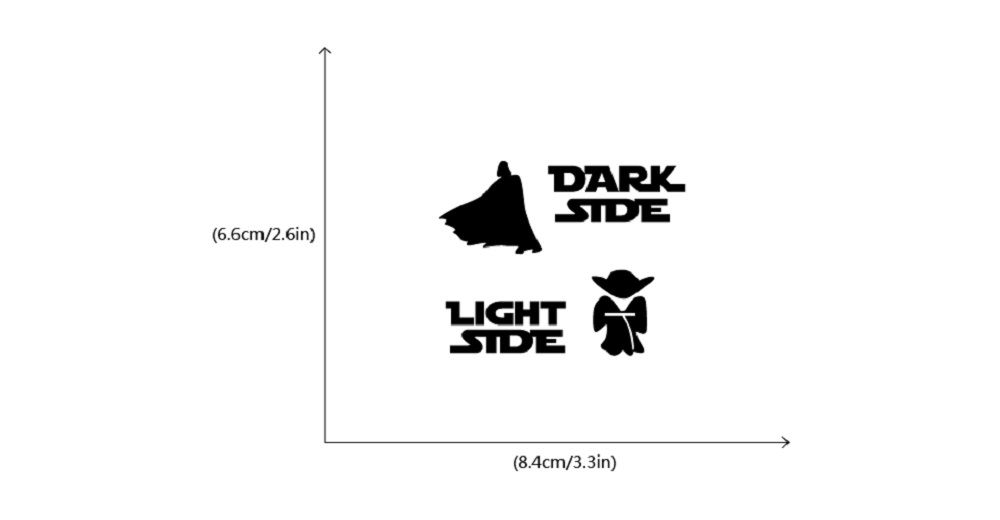 New Dark Light Side Vinyl Switch Sticker Fashion Accessories Vinyl Decal