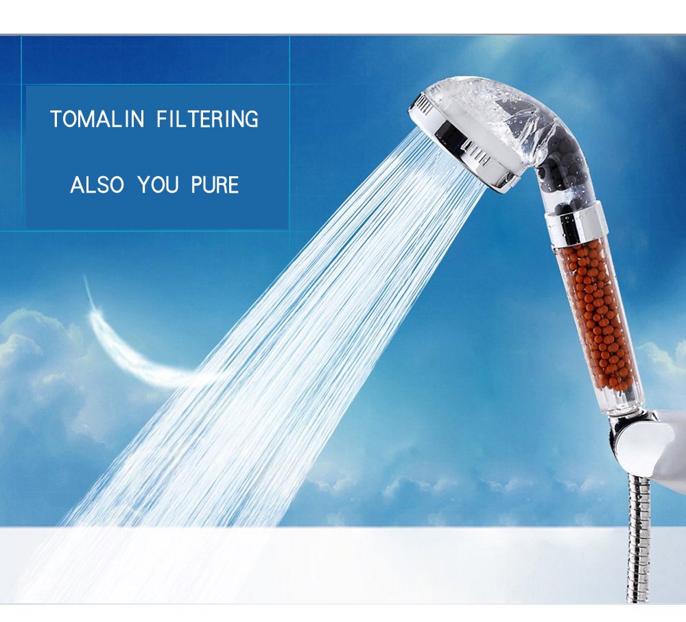 Water Saving Shower Head Anion SPA Filtration Handheld Nozzle