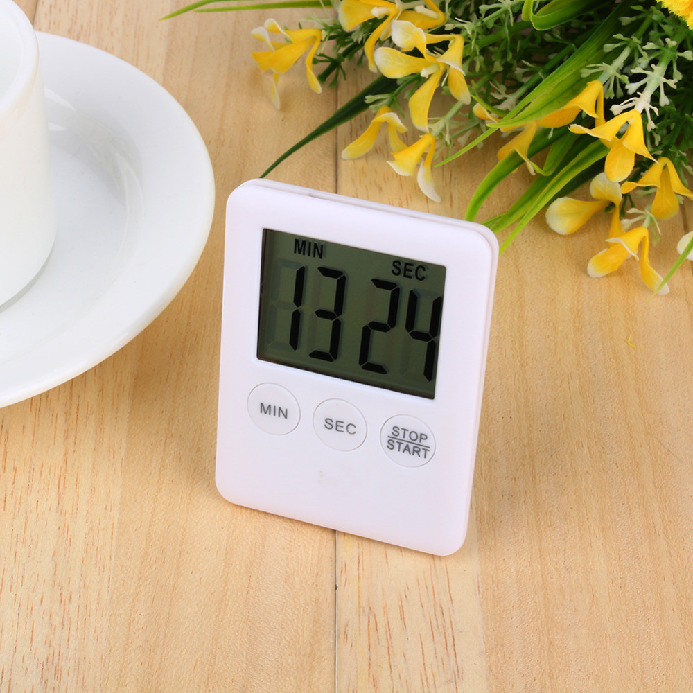 Mini Electronic Large LCD Digital Kitchen Timer Clock Countdown Count Time