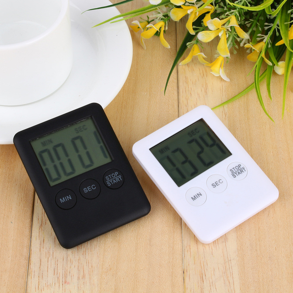 Mini Electronic Large LCD Digital Kitchen Timer Clock Countdown Count Time