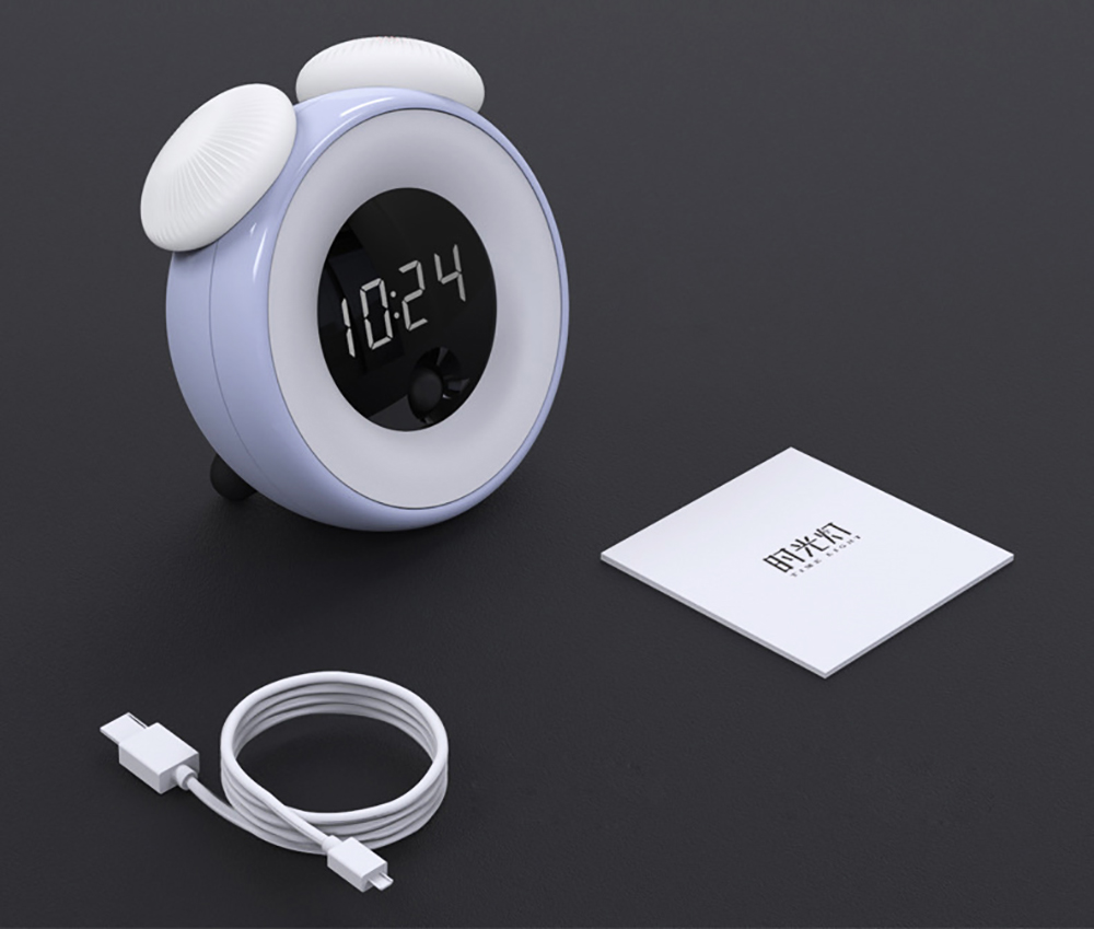 BRELONG Smart Timing Sleep Bedside Sensor Alarm Clock Night Light