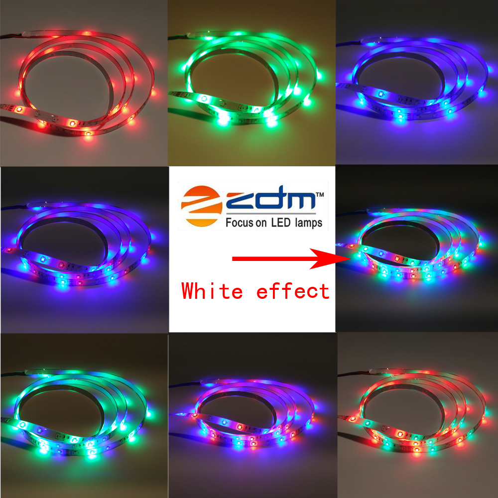 ZDM 2 x 5M 2835RGB LED Strip Light 44Key IR Controller 12V3A Power Supply Suit