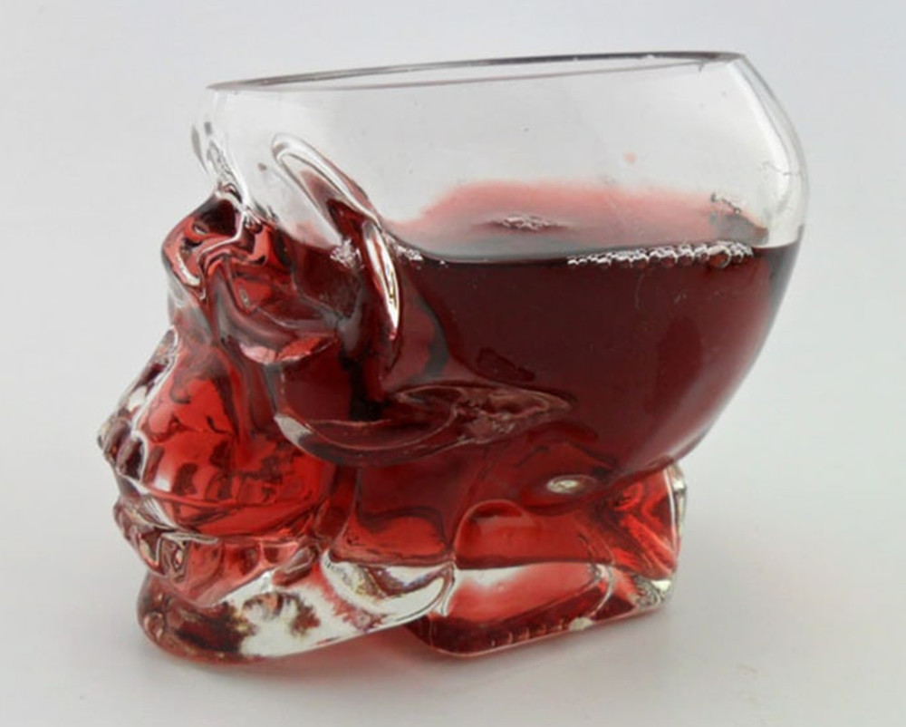 Crystal Skull Whiskey Glass Cup Drinking Ware Bar