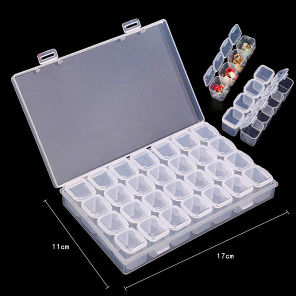 Nail Tools 28 Items Can Be Stored Single Transparent Storage Box