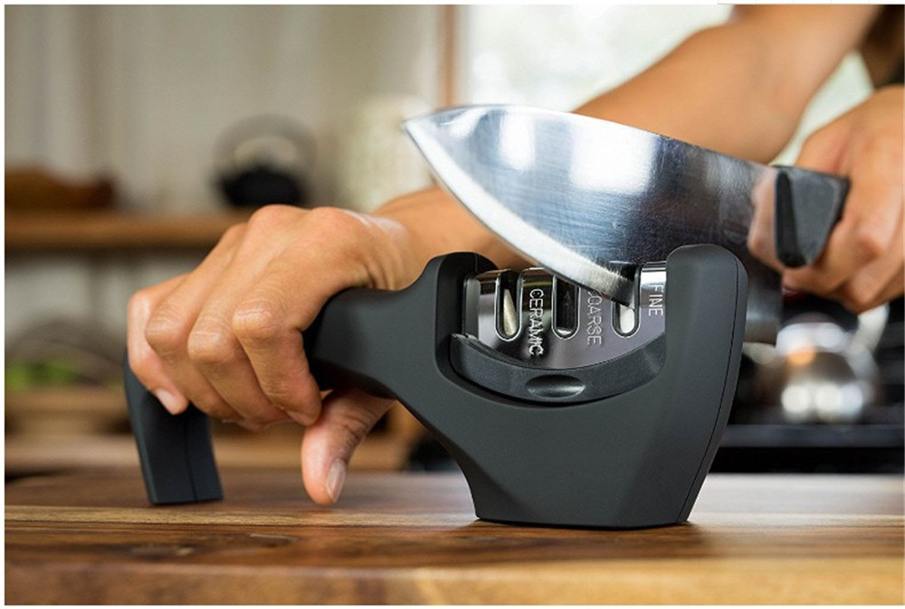 Professional Kitchen Sharpener 3 Step Knife Sharpening System